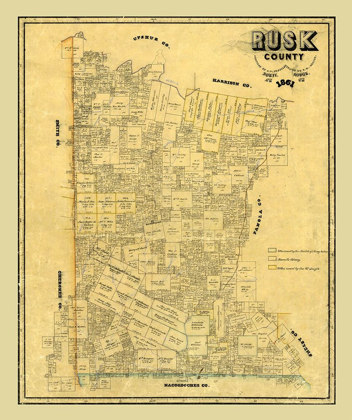 Picture of RUSK COUNTY TEXAS - PRESSLER 1861 