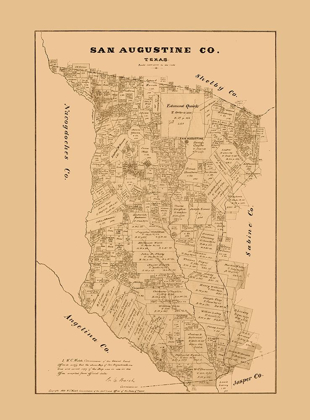 Picture of SAN AUGUSTINE COUNTY TEXAS - WALSH 1879 