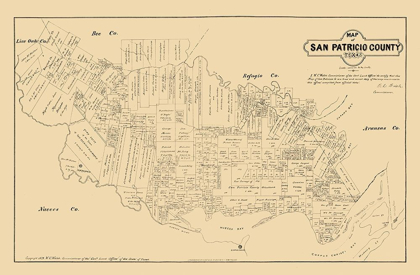 Picture of SAN PATRICIO COUNTY TEXAS - WALSH 1879 