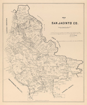 Picture of SAN JACINTO COUNTY TEXAS - WALSH 1879 