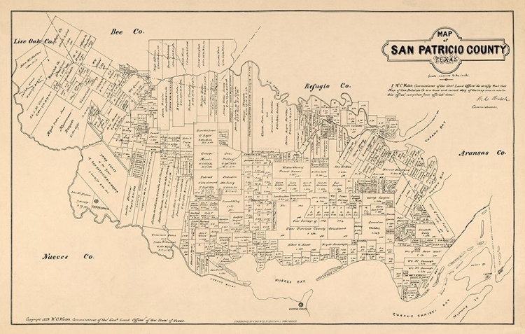 Picture of SAN PATRICIO COUNTY TEXAS - WALSH 1879 