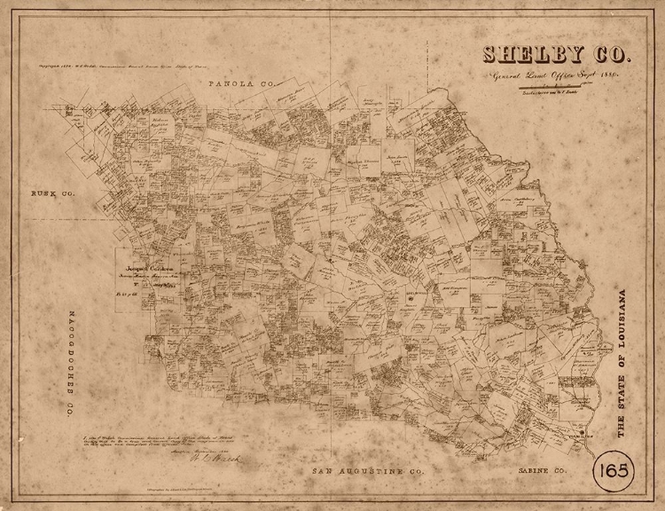 Picture of SHELBY COUNTY TEXAS - WALSH 1880 