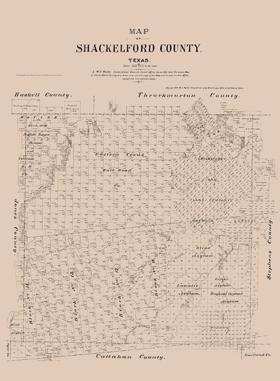 Picture of SHACKELFORD COUNTY TEXAS - WALSH 1879 