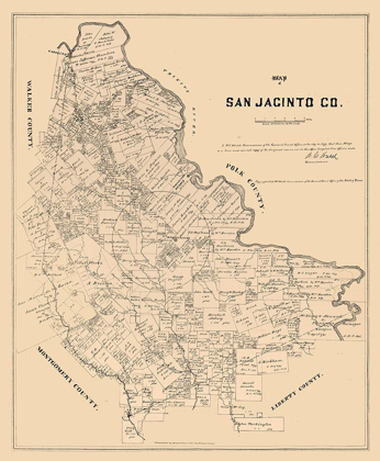 Picture of SAN JACINTO COUNTY TEXAS - WALSH 1879 