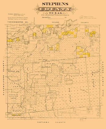 Picture of STEPHENS COUNTY TEXAS - GAST 1870 