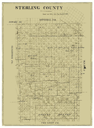 Picture of STERLING COUNTY TEXAS -1891