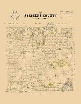 Picture of STEPHENS COUNTY TEXAS - STRICKLAND 1870 