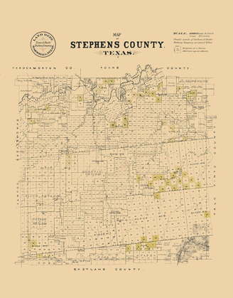 Picture of STEPHENS COUNTY TEXAS - STRICKLAND 1870 