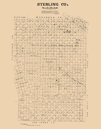 Picture of STERLING COUNTY TEXAS - MCGAUGHEY 1892 