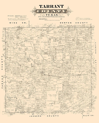 Picture of TARRANT COUNTY TEXAS - GAST 1870 