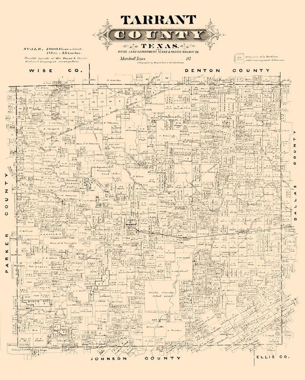 Picture of TARRANT COUNTY TEXAS - GAST 1870 