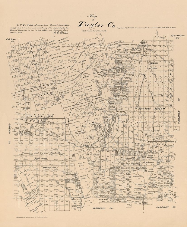 Picture of TAYLOR COUNTY TEXAS - WALSH 1879 