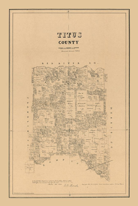 Picture of TITUS COUNTY TEXAS - WALSH 1880 