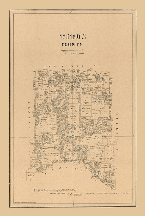 Picture of TITUS COUNTY TEXAS - WALSH 1880 