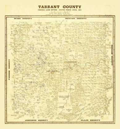 Picture of TARRANT COUNTY TEXAS - LUCAS 1873 