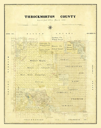 Picture of THROCKMORTON COUNTY TEXAS - MATTHEWS 1880 