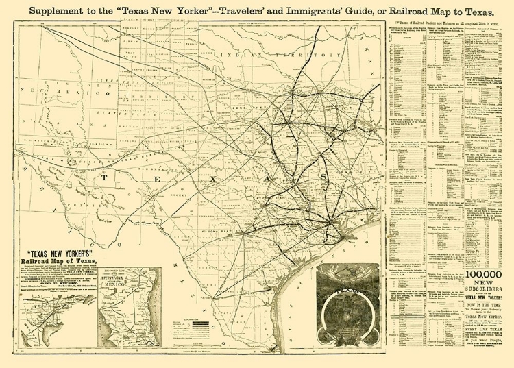 Picture of TEXAS RAILROAD GUIDE - SWEET 1874 