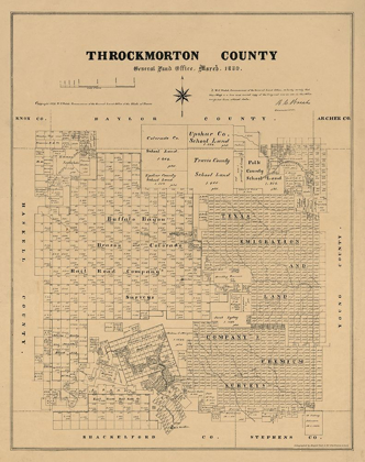Picture of THROCKMORTON COUNTY TEXAS - WALSH 1880 