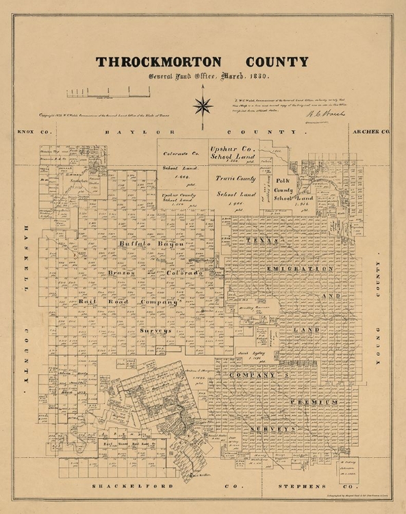 Picture of THROCKMORTON COUNTY TEXAS - WALSH 1880 