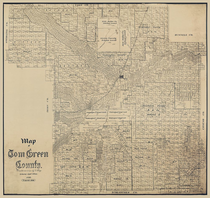 Picture of TOM GREEN COUNTY TEXAS - SCHUTZE 1892 