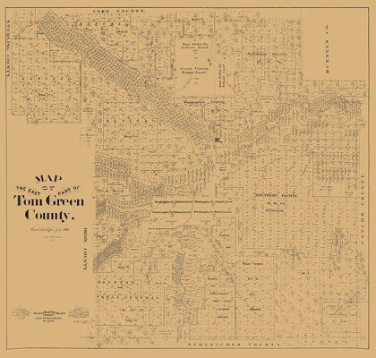 Picture of TOM GREEN COUNTY EAST TEXAS - MCGAUGHEY 1894 