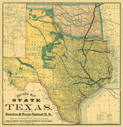 Picture of TEXAS REVISED - RAND MCNALLY 1876 