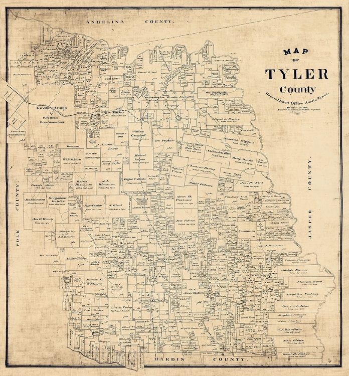 Picture of TYLER COUNTY TEXAS - ROWE 1897 