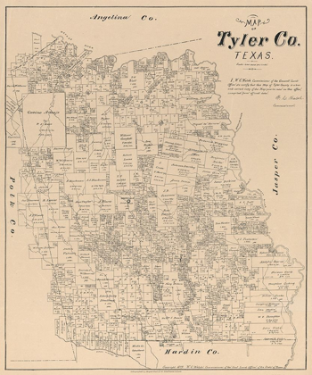 Picture of TYLER COUNTY TEXAS - WALSH 1879 