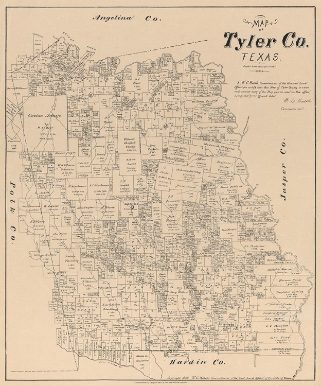 Picture of TYLER COUNTY TEXAS - WALSH 1879 