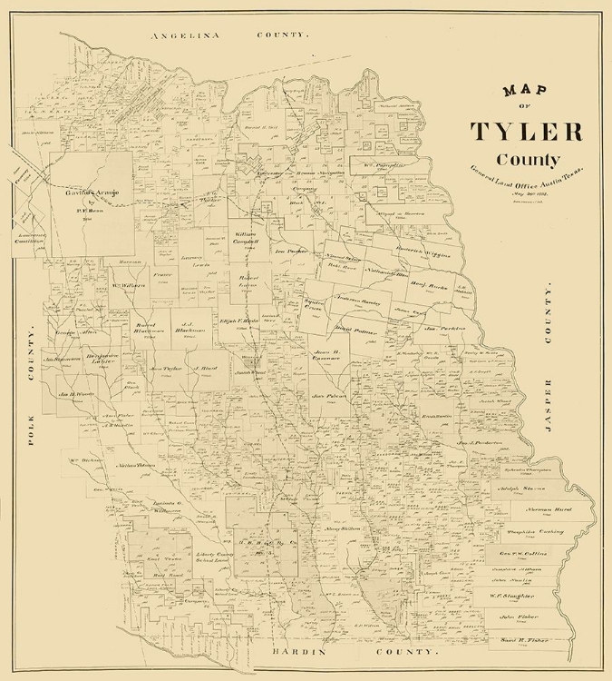 Picture of TYLER COUNTY TEXAS -1898