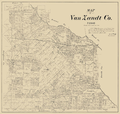 Picture of VAN ZANDT COUNTY TEXAS - WALSH 1884 