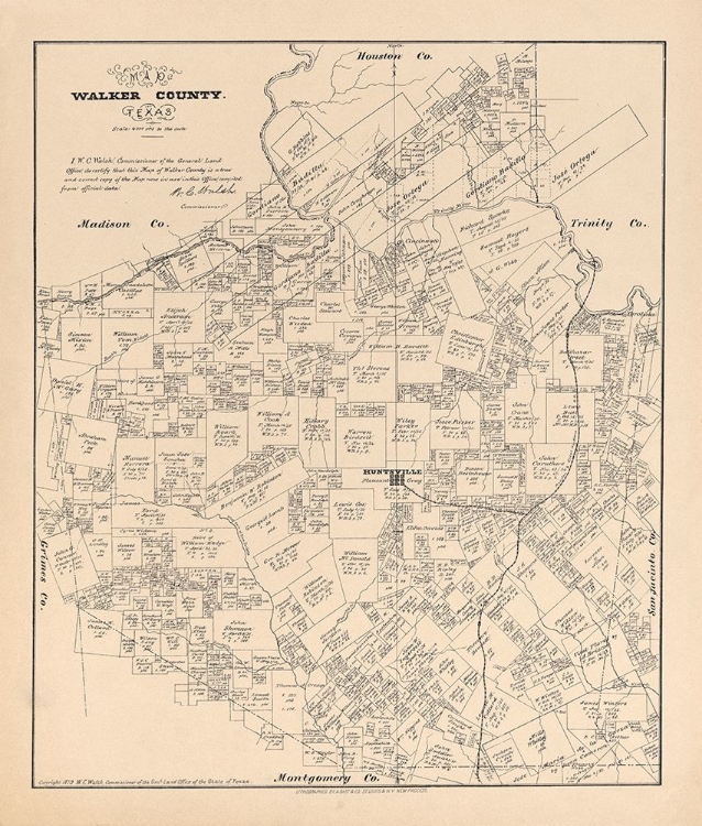 Picture of WALKER COUNTY TEXAS - WALSH 1879 