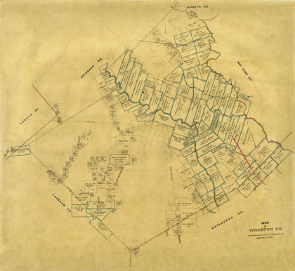 Picture of WHARTON COUNTY TEXAS - PRESSLER 1865 