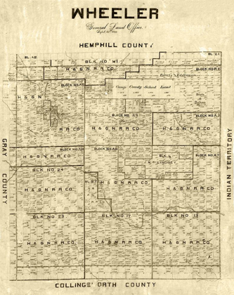 Picture of WHEELER COUNTY TEXAS -1887