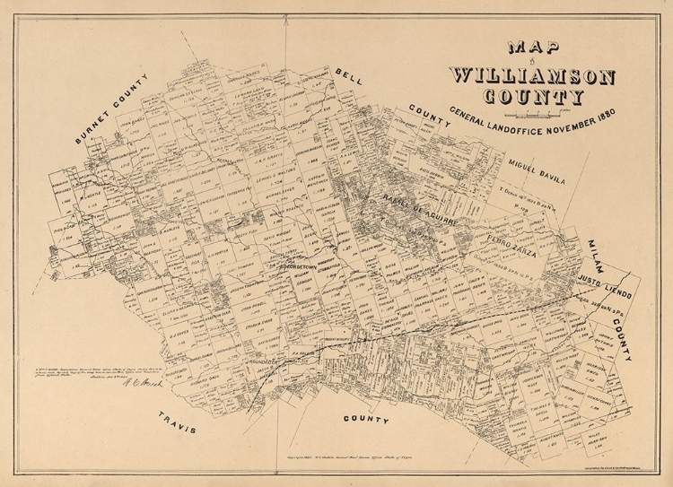 Picture of WILLIAMSON COUNTY TEXAS - WALSH 1880 