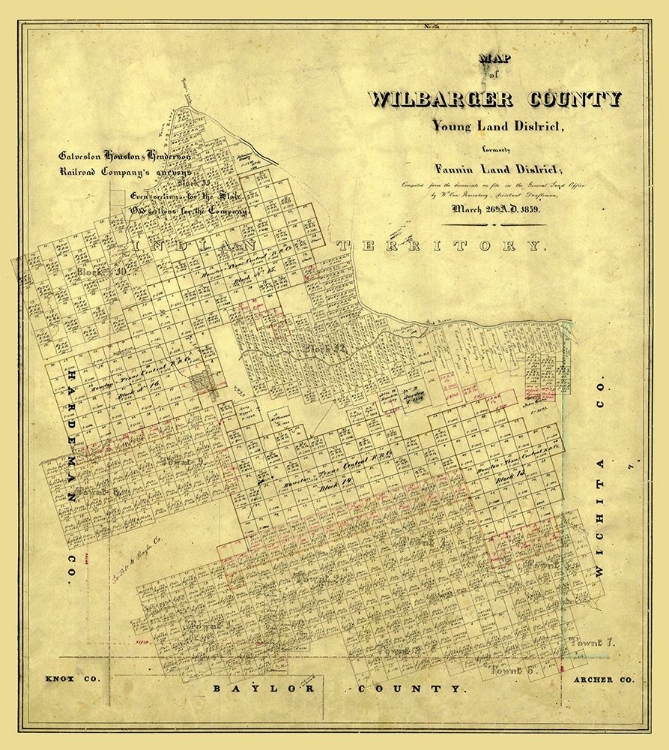 Picture of WILBARGER COUNTY TEXAS - ROSENBERG 1859 