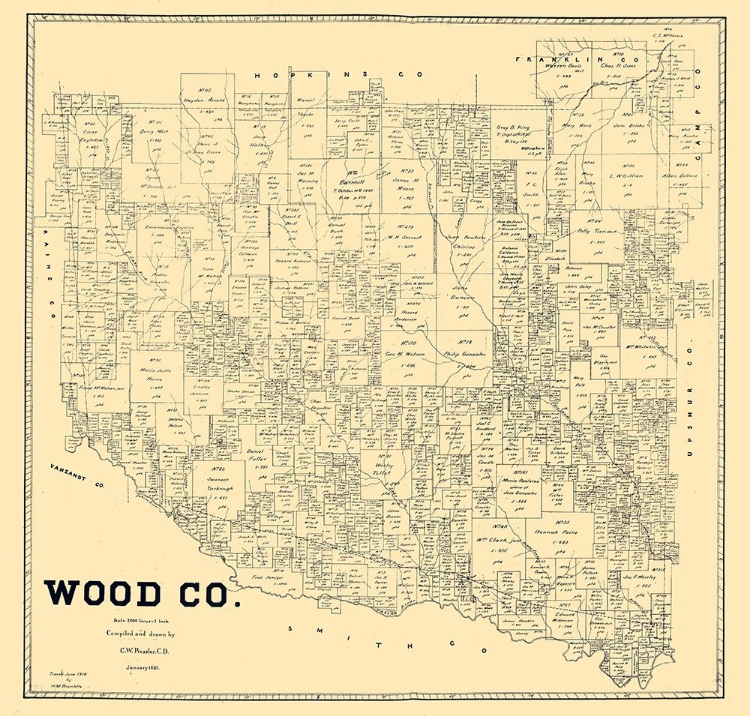 Picture of WOOD COUNTY TEXAS - PRESSLER 1895 