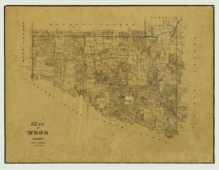 Picture of WOOD COUNTY TEXAS - BROWNE 1857 