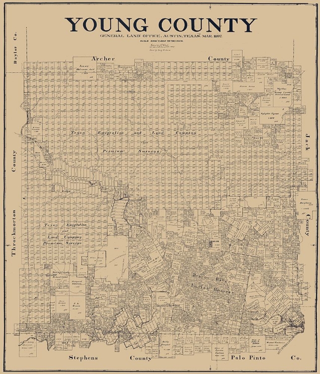 Picture of YOUNG COUNTY TEXAS - CLARK 1897 