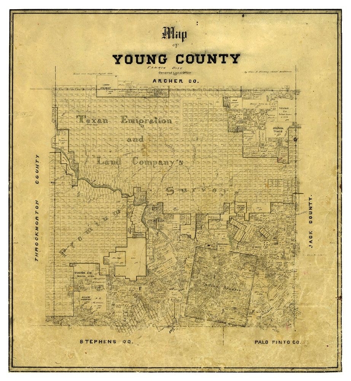 Picture of YOUNG COUNTY TEXAS - FINERNEY 1880 
