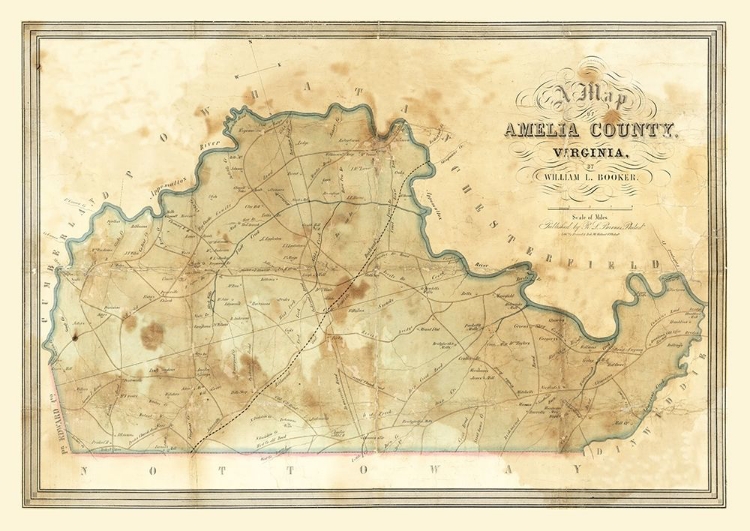 Picture of AMELIA COUNTY VIRGINIA - BOOKER 1850 