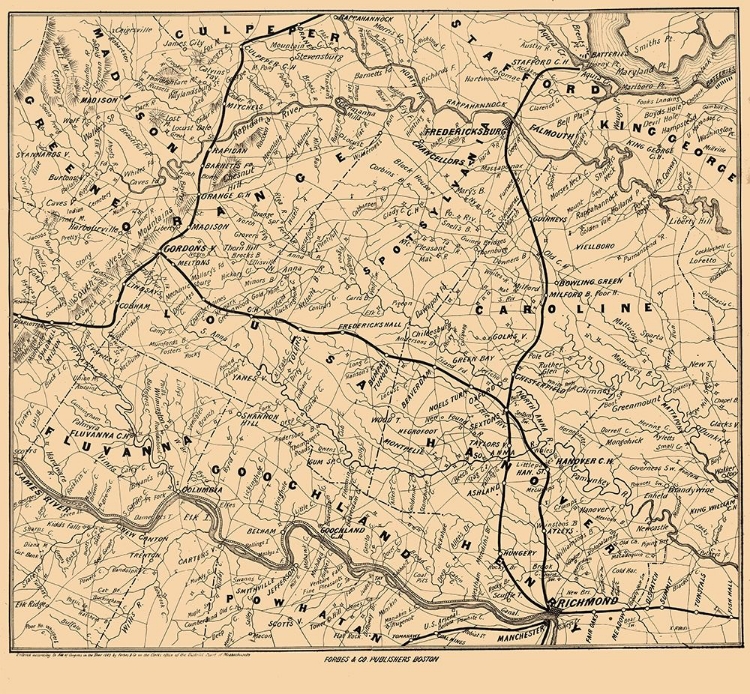 Picture of BATTLE GROUND VIRGINIA - FORBES 1863