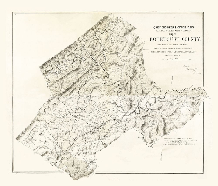 Picture of BOTETOURT COUNTY VIRGINIA - RANDOLPH 1864 