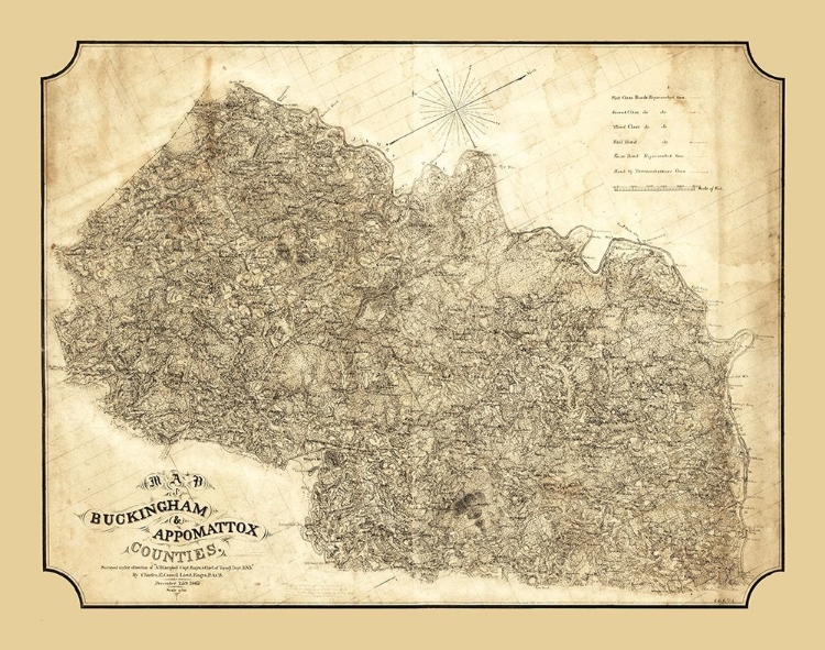 Picture of BUCKINGHAM COUNTY VIRGINIA - CASSELL 1863 