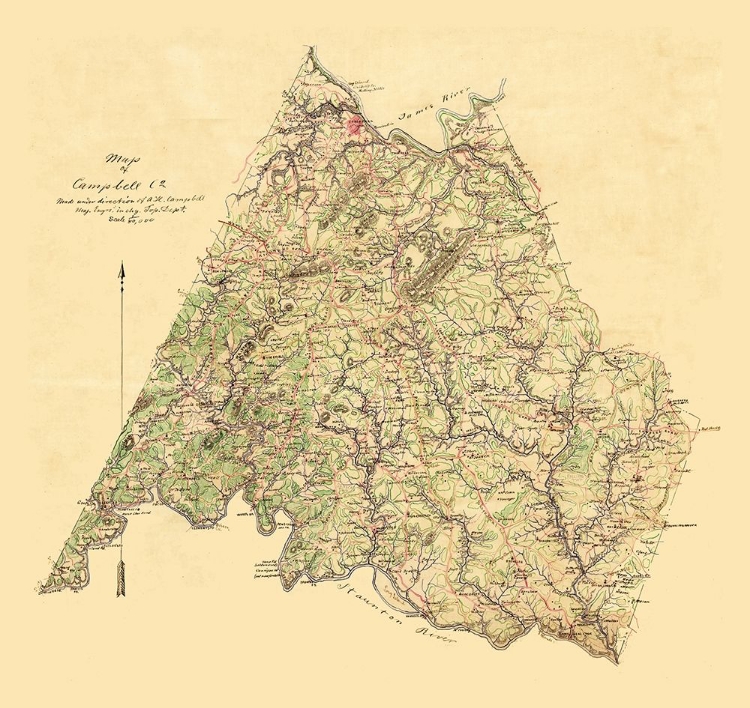 Picture of CAMPBELL COUNTY VIRGINIA - CAMPBELL 1860 