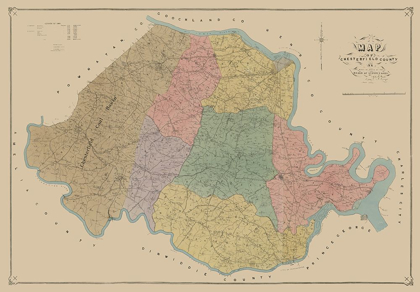 Picture of CHERSTERFIELD COUNTY VIRGINIA - LAGRADE 1888 