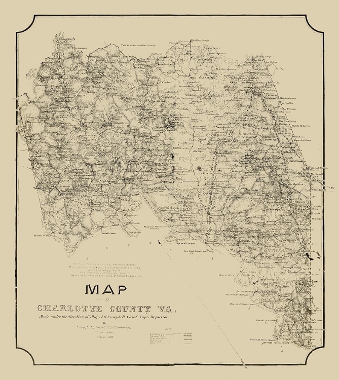 Picture of CHARLOTTE COUNTY VIRGINIA - CAMPBELL 1864 