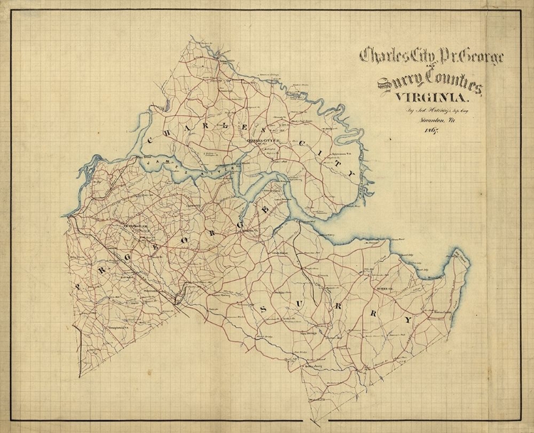 Picture of CHARLES CITY COUNTY VIRGINIA - HOTCHKIFS 1867