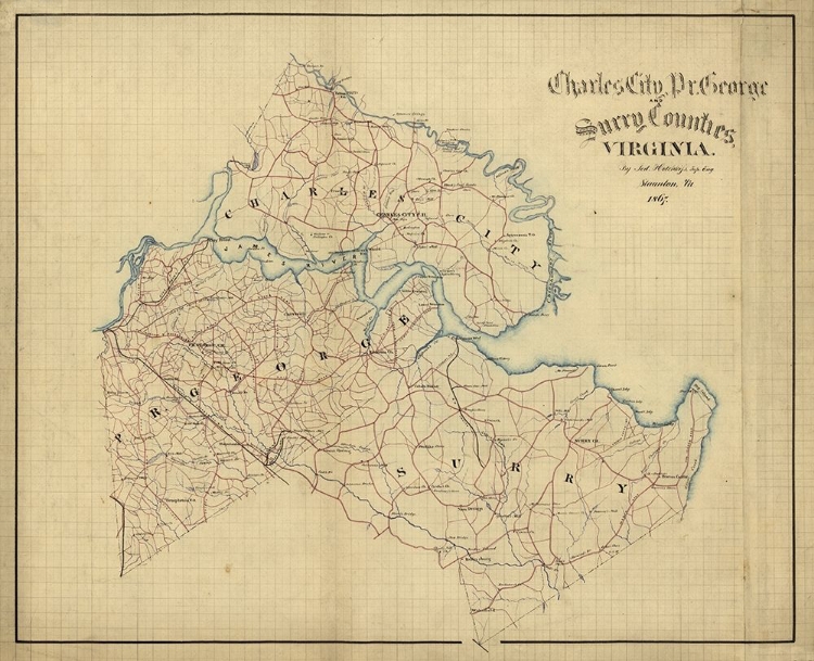 Picture of CHARLES CITY COUNTY VIRGINIA - HOTCHKIFS 1867