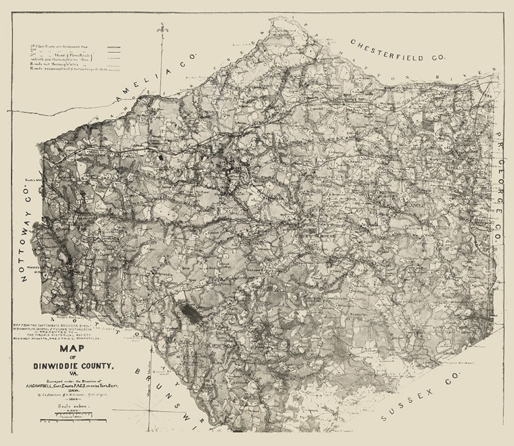 Picture of DINWIDDIE COUNTY VIRGINIA - GRAVES 1864 